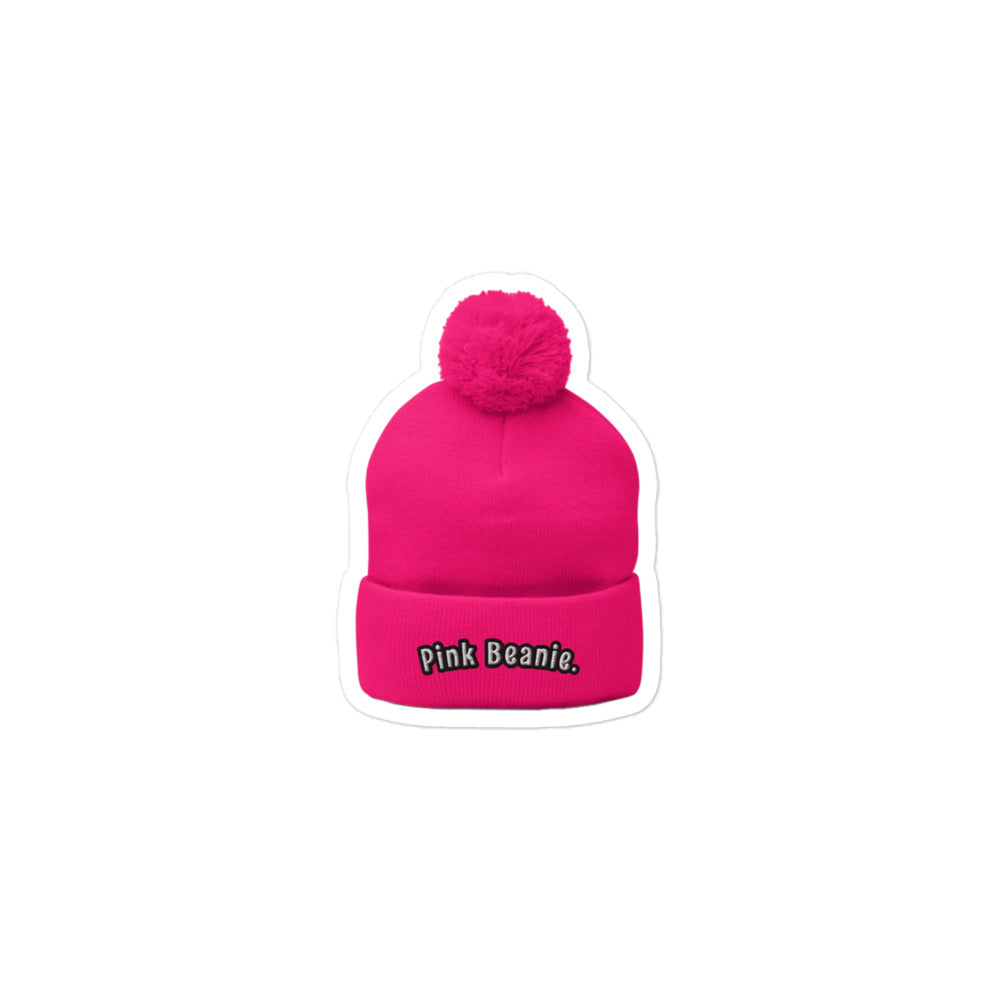 Pink Beanie Sticker