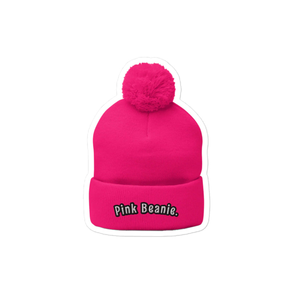 Pink Beanie Sticker