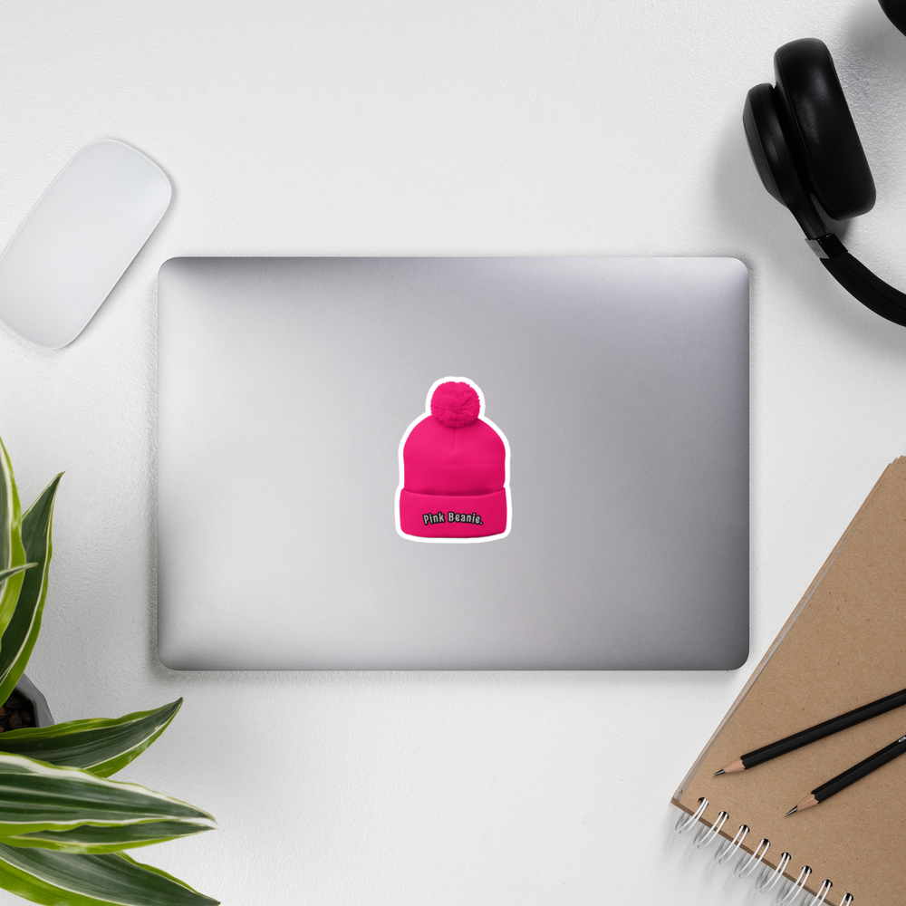 Pink Beanie Sticker