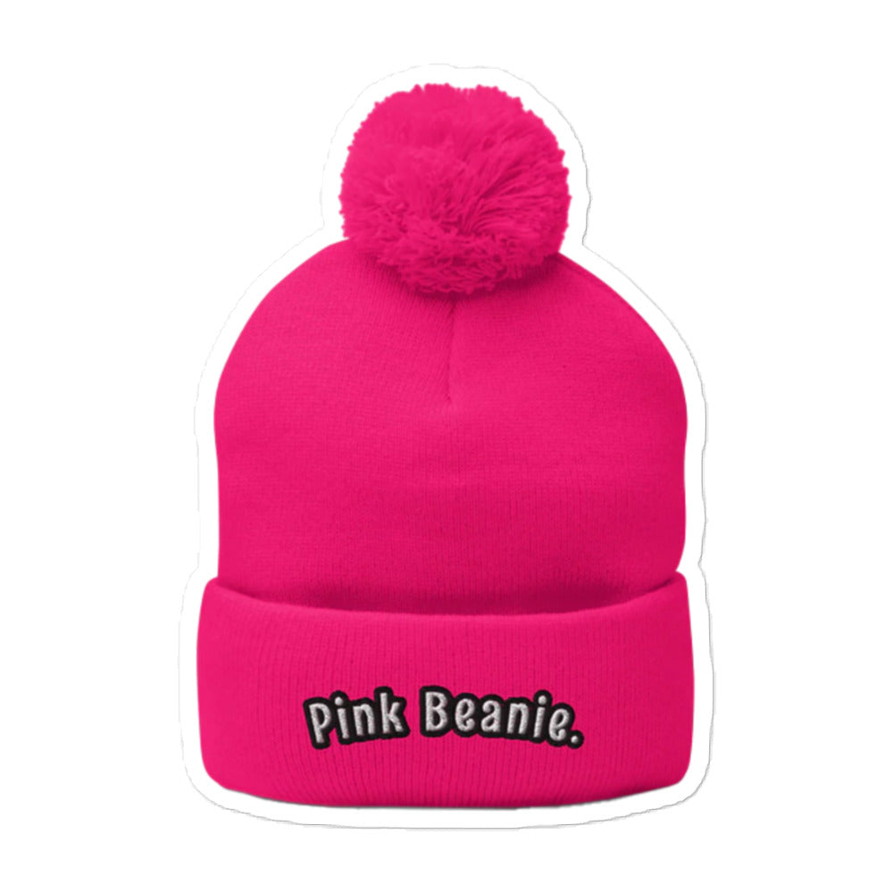 Pink Beanie Sticker
