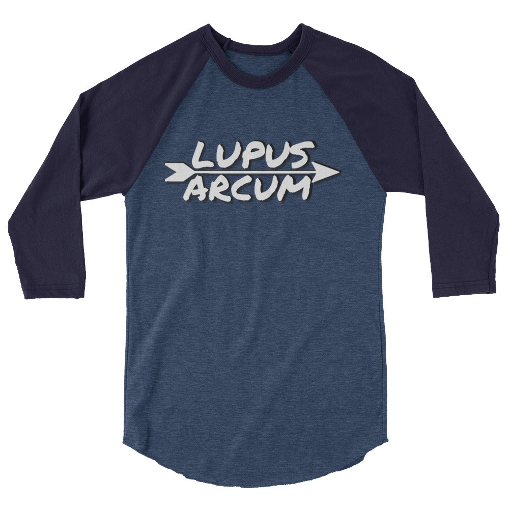 'Lupus Arcum' 3/4 sleeve raglan shirt