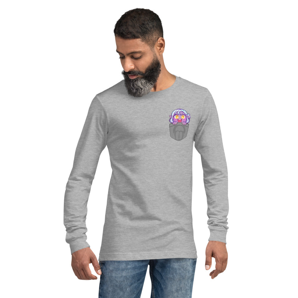 Pocket Rogue Unisex Long Sleeve Tee (Grey)