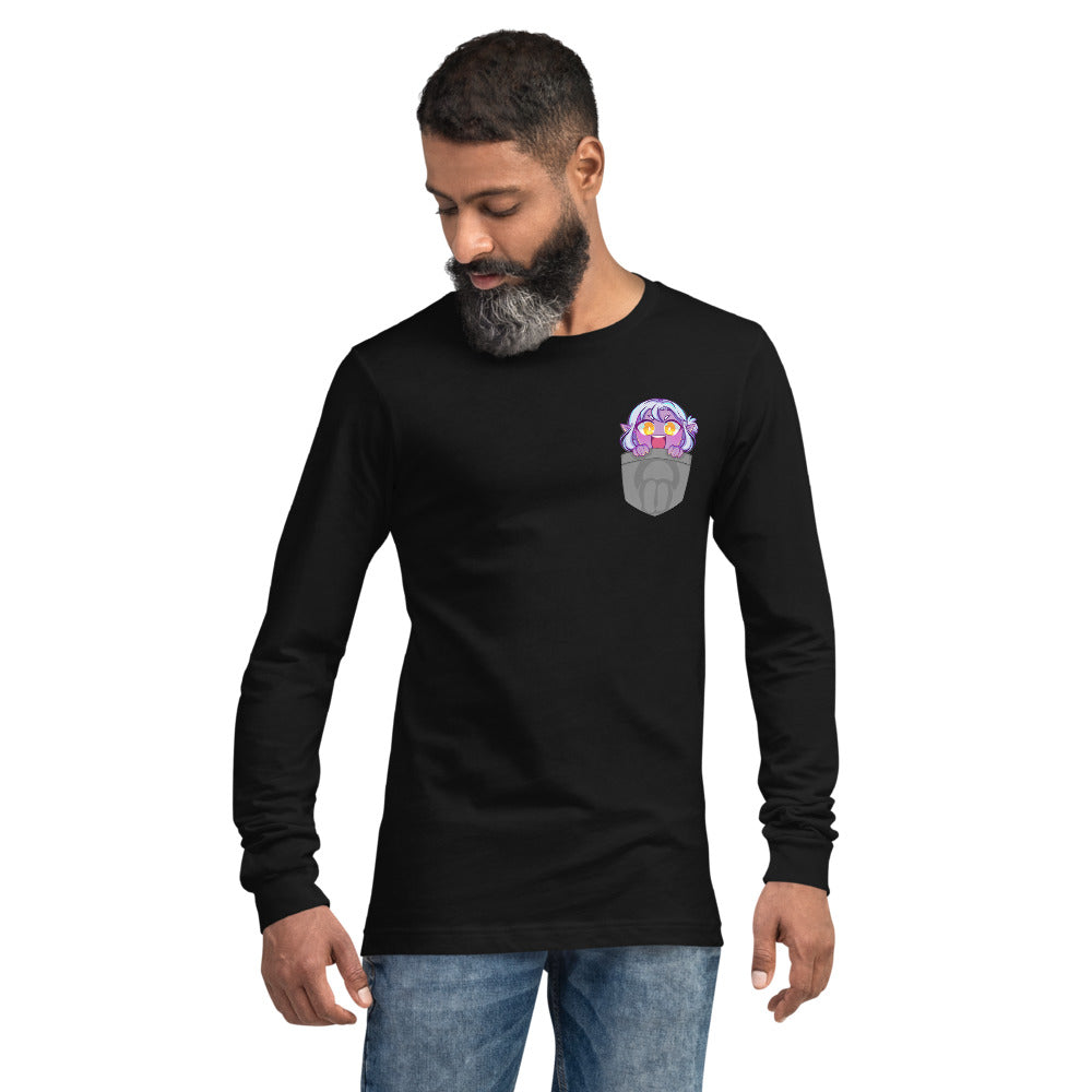 Pocket Rogue Unisex Long Sleeve Tee (Grey)