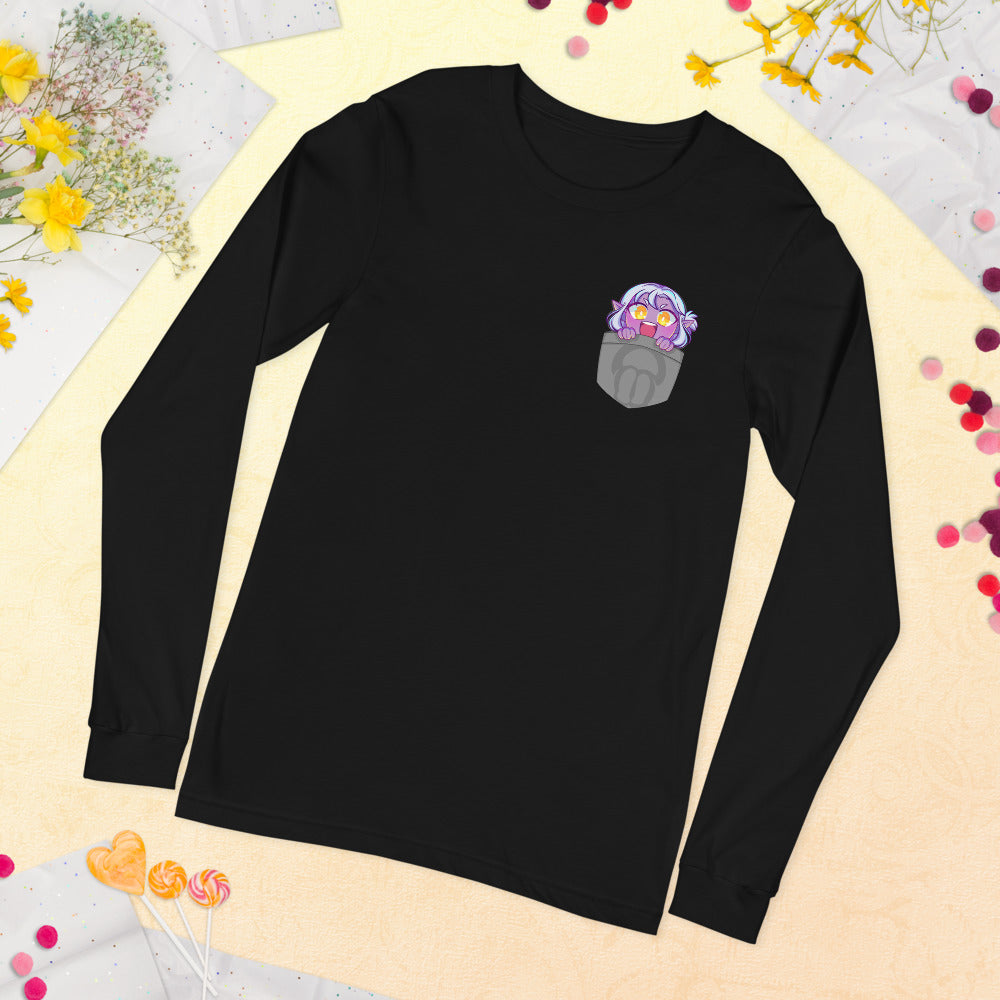 Pocket Rogue Unisex Long Sleeve Tee (Grey)