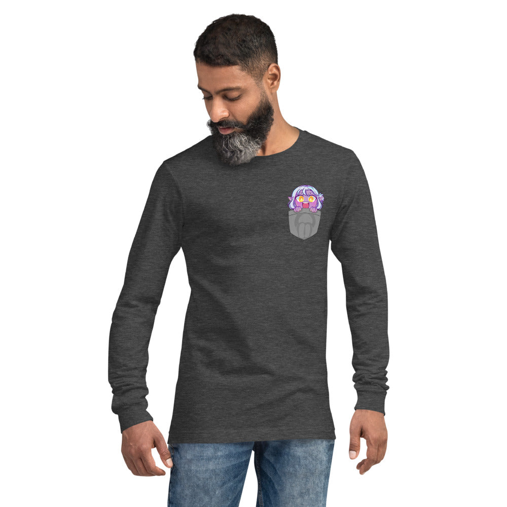 Pocket Rogue Unisex Long Sleeve Tee (Grey)