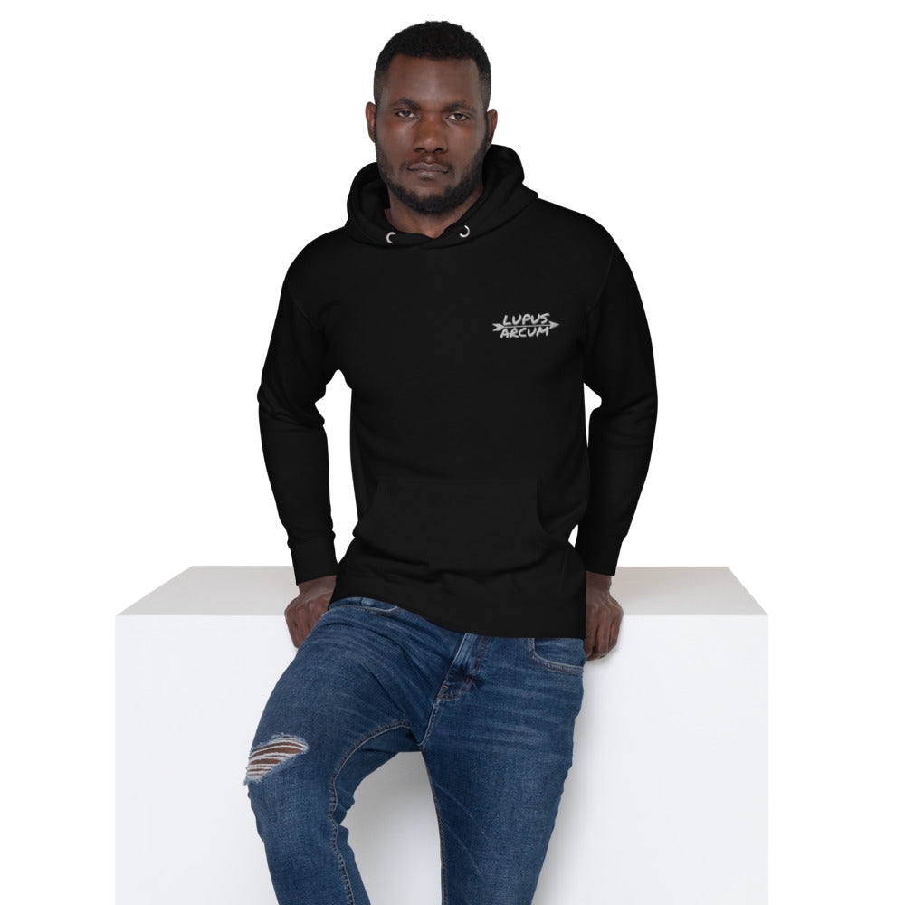 'Lupus Arcum' Embroidered Hoodie