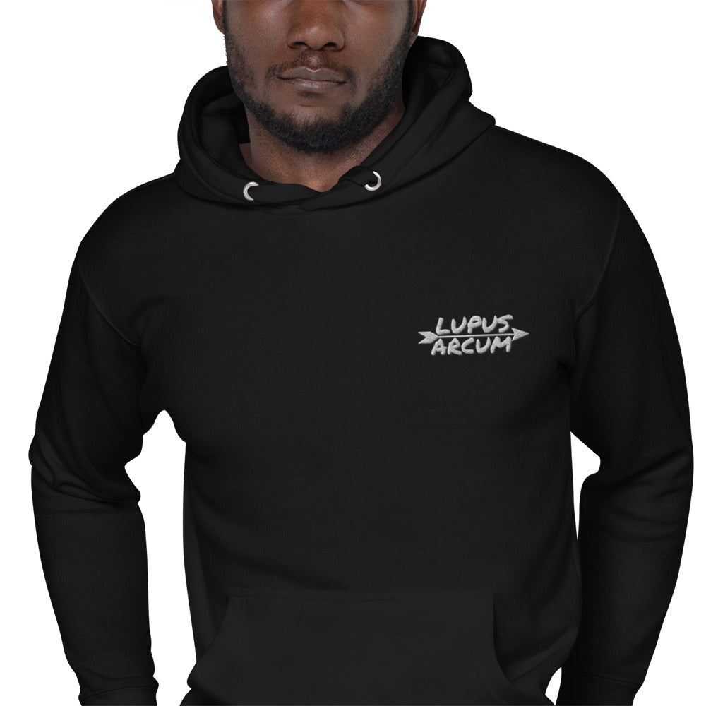 'Lupus Arcum' Embroidered Hoodie